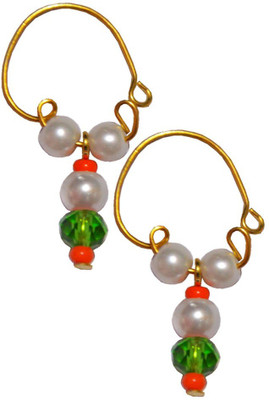 Men Style Handmade New Design Pearl Alloy Hoop Earring