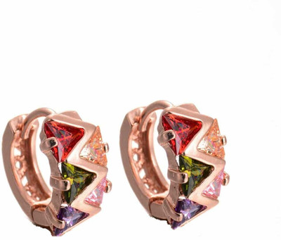 Shimmer Divine Luxuria Cubic Zirconia Alloy Hoop Earring Shimmer Divine Earrings