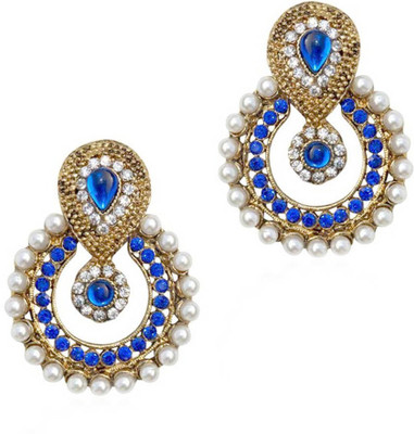 

Penny Jewels Antique Crystal Alloy Chandbali Earring