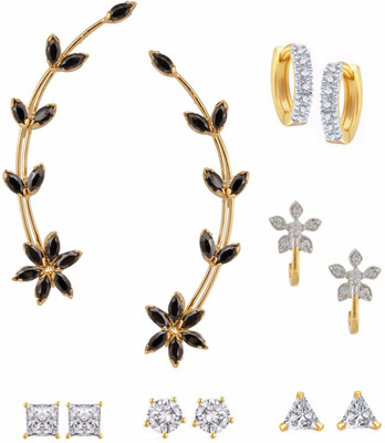 

Parinaaz Style Diva Cubic Zirconia Alloy Earring Set