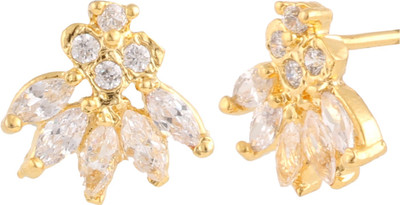 Efulgenz Style Diva Cubic Zirconia Alloy Stud Earring