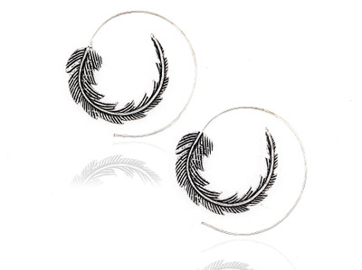 La Boemo Dove Tail German Silver Dangle Earring