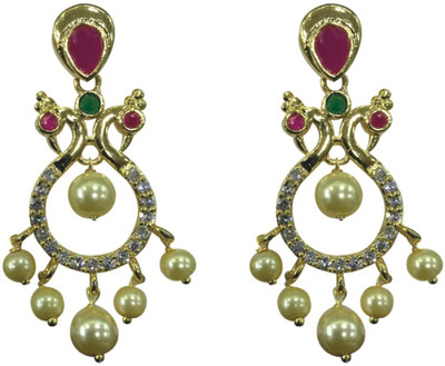 

Sri Kapi Pearls FE123 Cubic Zirconia Alloy Chandbali Earring