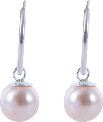 

Abhooshan Color Delight Pearl Sterling Silver Hoop Earring