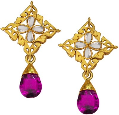 

Being Women Square Design with Drop Stone Alloy Drop Earring