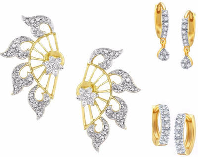 

Parinaaz Style Diva Cubic Zirconia Alloy Earring Set