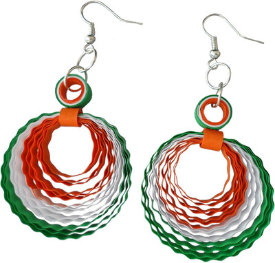 

Designer's Collection Tri Colour Beauty Paper Dangle Earring