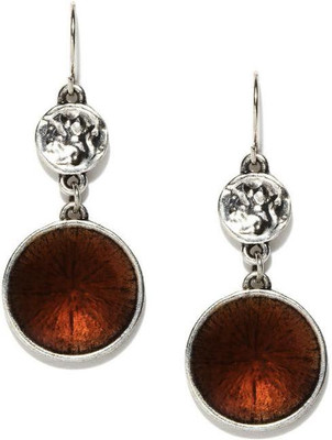 

Blissdrizzle Silver-Toned & Red Alloy Dangle Earring