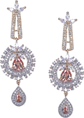 

Handluv Glimmery Cubic Zirconia Alloy Drop Earring