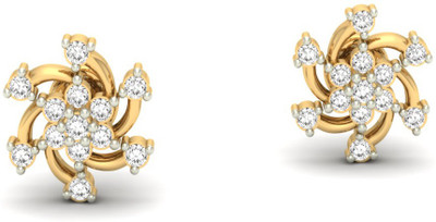 

Jewels5 Liatris Yellow Gold 18kt Diamond Stud Earring(Rhodium Plated)