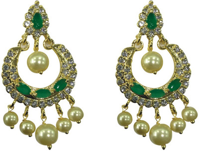 

Sri Kapi Pearls FE129 Cubic Zirconia Alloy Chandbali Earring