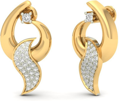 

Jewels5 Priscaalia Yellow Gold 14kt Diamond Stud Earring(Rhodium Plated)