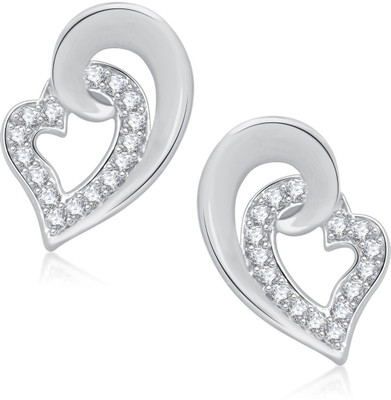 

Meenaz Leaf Rhodium Cubic Zirconia Alloy Stud Earring