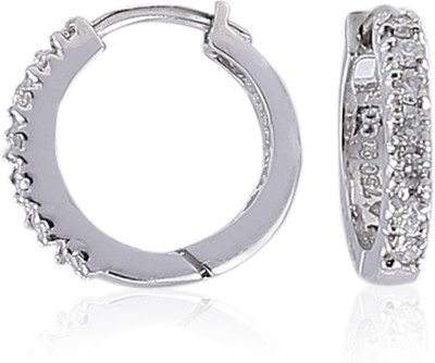 

Jisha Yellow Gold 14kt Diamond Hoop Earring