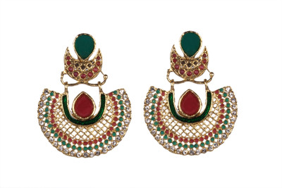 Tatva U Shaped Alloy Chandbali Earring