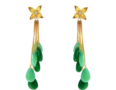 

Aastha Jain ASD-2404 Cubic Zirconia Sterling Silver Dangle Earring
