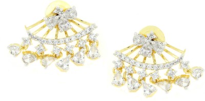 the jewelbox Flower Marquise Brass Cuff Earring