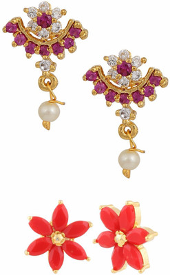 

Parinaaz Style Diva Cubic Zirconia Alloy Earring Set