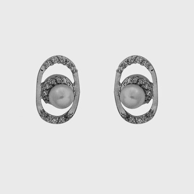 

Nisa Pearls Pearl Alloy Stud Earring
