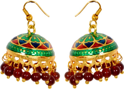 

The Trendy Trendz Traditional Rajasthani Meenakari Copper, Alloy Jhumki Earring