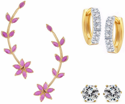 

Parinaaz Style Diva Cubic Zirconia Alloy Earring Set