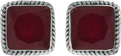 

Abhooshan Precious Stones Ruby Sterling Silver Stud Earring