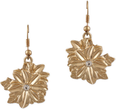 

Fabula Gold Floral Drop Earring for Women, Girls & Ladies Metal Dangle Earring