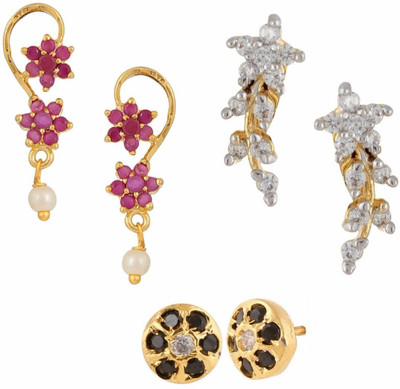 

Parinaaz Style Diva Cubic Zirconia Alloy Earring Set