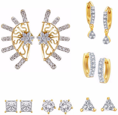 

Parinaaz Style Diva Cubic Zirconia Alloy Earring Set