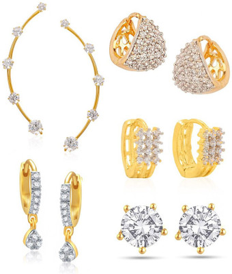 

Jewels Gold Cubic Zirconia Alloy Earring Set