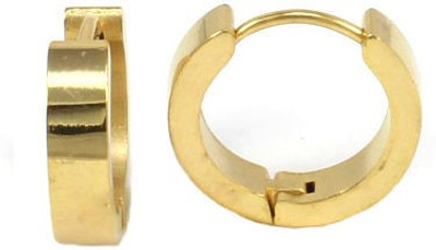VAISHNAVI Gold Shiner Stainless Steel Hoop Earring VAISHNAVI Gold Shiner Stainless Steel Hoop Earring