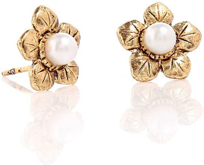 GoldNera Golden Flower Alloy Stud Earring GoldNera Earrings