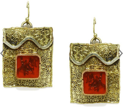 

Blissdrizzle Red Toned Alloy Dangle Earring