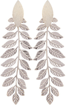 

Pink Rose Leaf Alloy Drop Earring