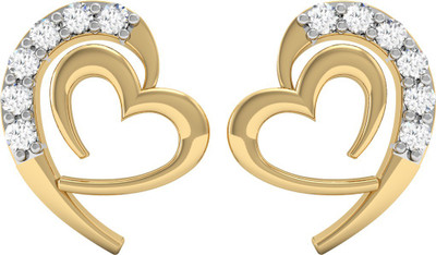 

Vachya ERA Yellow Gold 14kt Diamond Stud Earring(Yellow Gold Plated)