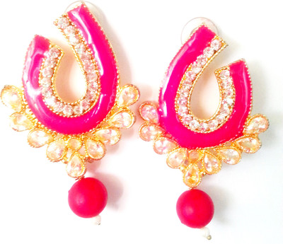 

Kshitij Jewels Meenakari- Azure Color of Heaven Alloy Drop Earring