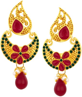 

Sukkhi Blossomy Chandbali Gold Plated AD Alloy Chandbali Earring