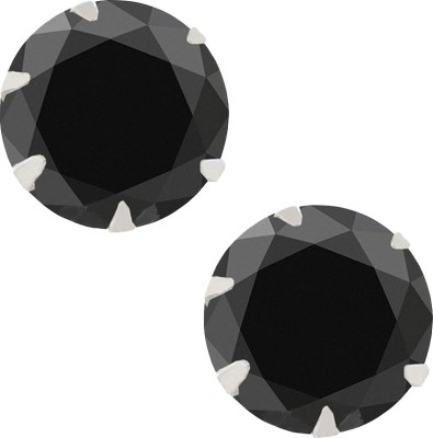 PeenZone 92.5 Silver Black Cubic Zirconia Silver Stud Earring