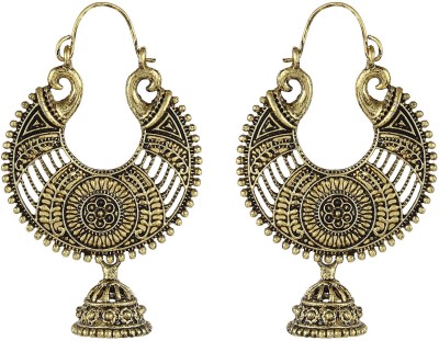 

Crazytowear Elegant Golden Alloy Hoop Earring