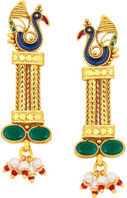

Sukkhi Modish Peacock Gold Plated Alloy Dangle Earring
