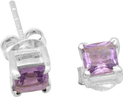 YugshaJewels Elegant YJE-1935 Amethyst Sterling Silver Stud Earring