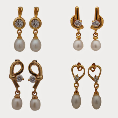 

Nisa Pearls Pearl Alloy Earring Set
