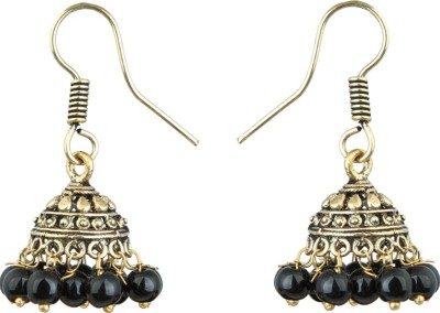 Waama Jewels Traditional Festive Pearl Brass Jhumki Earring