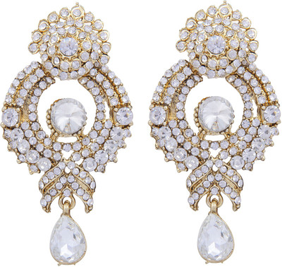 

Pink Rose Princess Charm Alloy Chandbali Earring