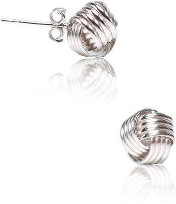 

LeCalla Fine Finish Love Knot Silver Sterling Silver Stud Earring