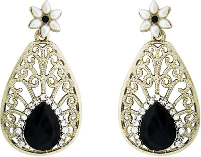 

the jewelbox Flower Filigree Cubic Zirconia Copper Drop Earring