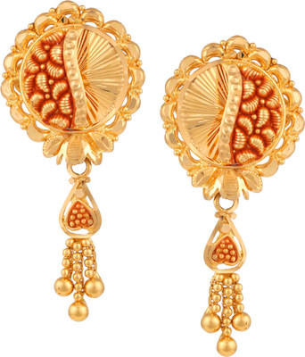 

ZKD Jewels Sun Design Yellow Gold 22kt Drop Earring