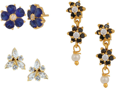 

Parinaaz Style Diva Cubic Zirconia Alloy Earring Set