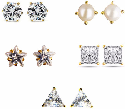 

Archi Collection Solitaire Cubic Zirconia Alloy Earring Set