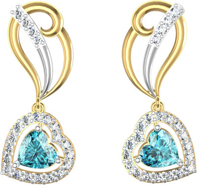 Suvarnadeep Rose Zircon Sterling Silver Drops & Danglers Suvarnadeep Rose Zircon Sterling Silver Drops & Danglers